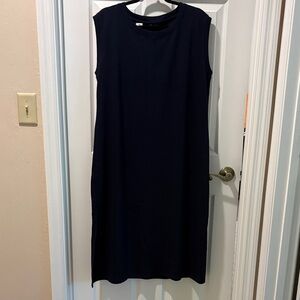 Talbots Midnight Blue French Terry T-shirt Dress